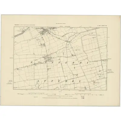 1885 Map of Lincolnshire XXXVI.SE, 1886 Print