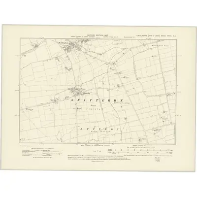 1905 Map of Lincolnshire XXXVI.SE, 1907 Print