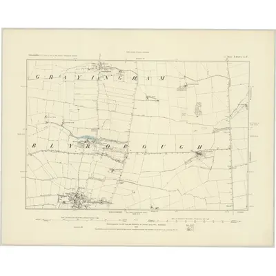1885 Map of Lincolnshire XXXVI.SW, 1886 Print