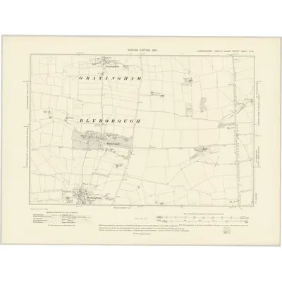 1905 Map of Lincolnshire XXXVI.SW, 1907 Print