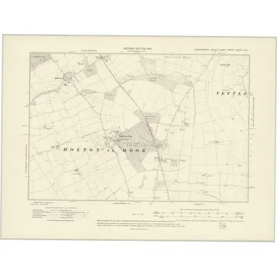 1905 Map of Lincolnshire XXXVII.NE, 1907 Print