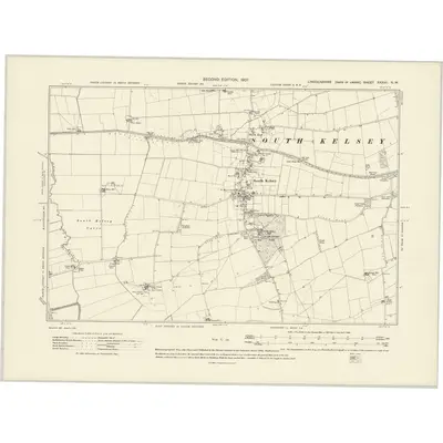 1905 Map of Lincolnshire XXXVII.NW, 1907 Print