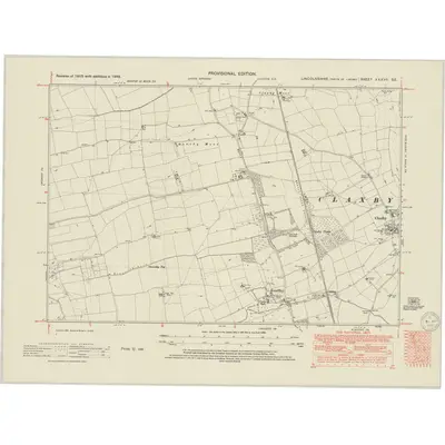 1948 Map of Lincolnshire XXXVII.SE, 1950 Print