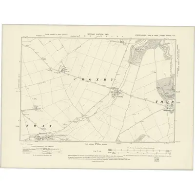 1905 Map of Lincolnshire XXXVIII.NE, 1907 Print