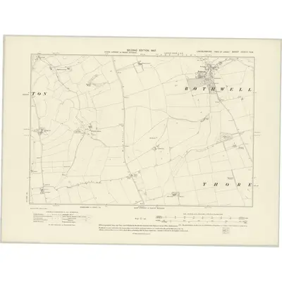 1905 Map of Lincolnshire XXXVIII.NW, 1907 Print
