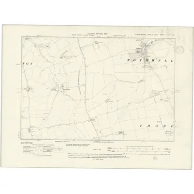 1905 Map of Lincolnshire XXXVIII.NW, 1937 Print