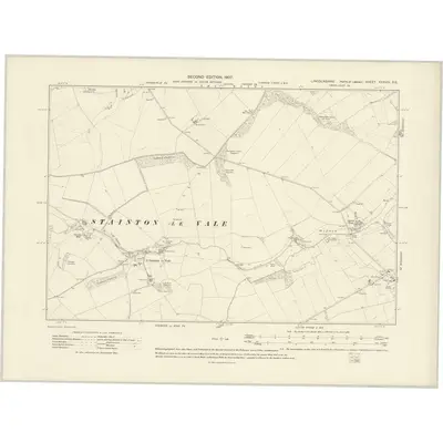 1905 Map of Lincolnshire XXXVIII.SE, 1907 Print