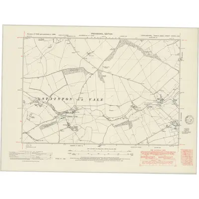 1948 Map of Lincolnshire XXXVIII.SE, 1951 Print