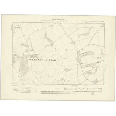 1905 Map of Lincolnshire XXXVIII.SW, 1907 Print