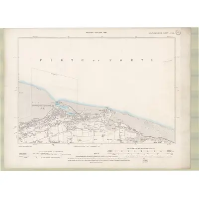 1895 Map of Linlithgowshire Sheet I.NE, 1897 Print