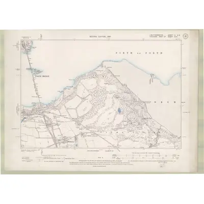 1895 Map of Linlithgowshire Sheet III.SW, 1897 Print