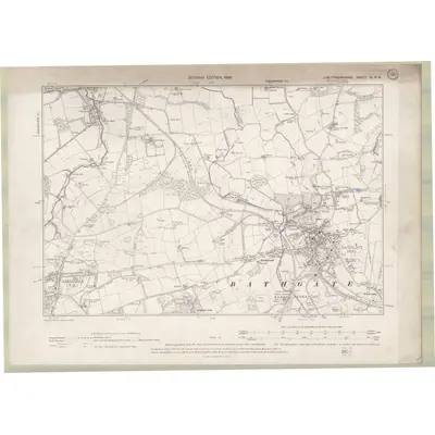 1895 Map of Linlithgowshire Sheet IX.NW, 1898 Print