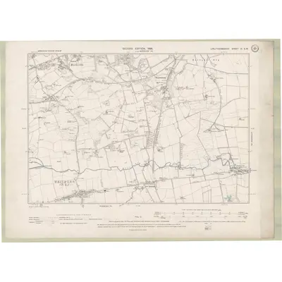 1896 Map of Linlithgowshire Sheet IX.SW, 1898 Print