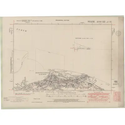 1938 Map of Linlithgowshire Sheet nI.SE, 1948 Print