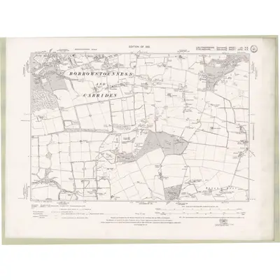 1913 Map of Linlithgowshire Sheet nIII.NE, 1921 Print