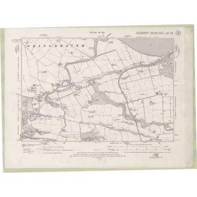 1914 Map of Linlithgowshire Sheet nIII.NW, 1921 Print