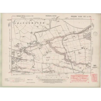 1938 Map of Linlithgowshire Sheet nIII.NW, 1948 Print
