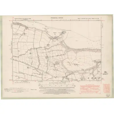1948 Map of Linlithgowshire Sheet nIV.NW, 1952 Print