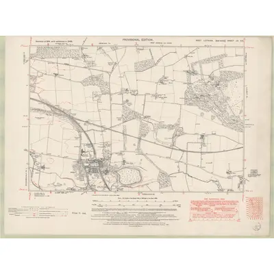 1948 Map of Linlithgowshire Sheet nIV.SE, 1951 Print