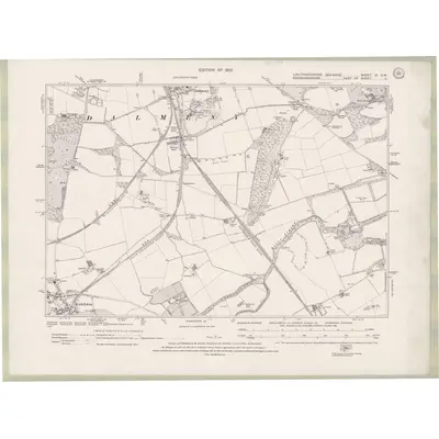 1914 Map of Linlithgowshire Sheet nV.SW, 1922 Print