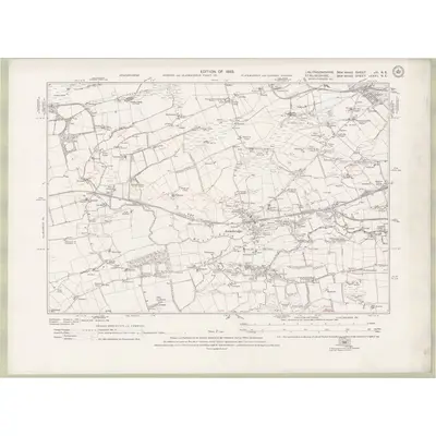 1913 Map of Linlithgowshire Sheet nVI.NE, 1922 Print