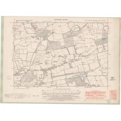 1948 Map of Linlithgowshire Sheet nVII.NE, 1952 Print