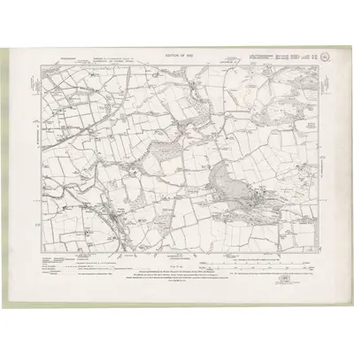 1913 Map of Linlithgowshire Sheet nVII.NW, 1922 Print