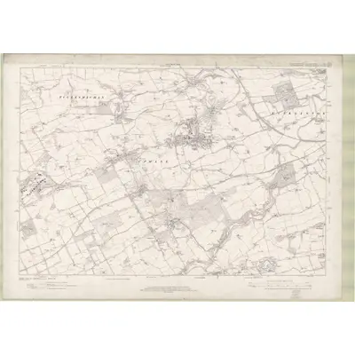 1913 Map of Linlithgowshire Sheet nVIII, 1922 Print