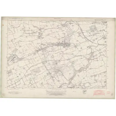 1948 Map of Linlithgowshire Sheet nVIII, 1952 Print