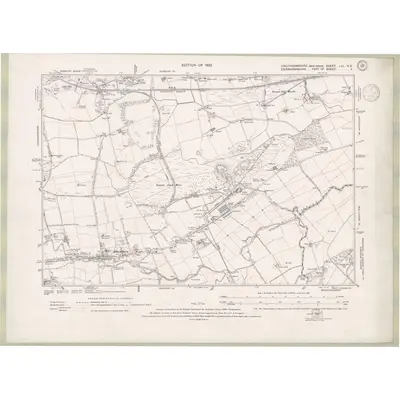 1914 Map of Linlithgowshire Sheet nXI.NE, 1922 Print