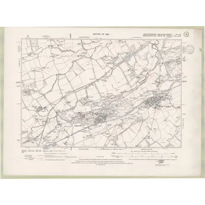 1914 Map of Linlithgowshire Sheet nXI.SE, 1922 Print