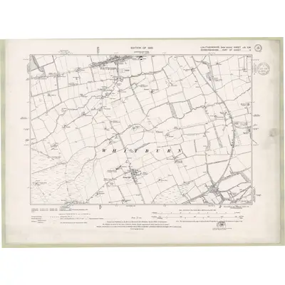 1914 Map of Linlithgowshire Sheet nXI.SW, 1922 Print