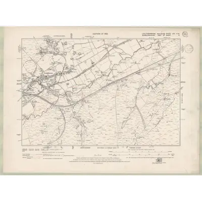 1914 Map of Linlithgowshire Sheet nXIV.NW, 1922 Print