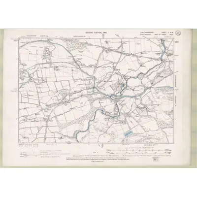 1895 Map of Linlithgowshire Sheet V.NW, 1899 Print