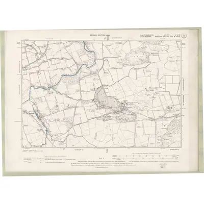 1896 Map of Linlithgowshire Sheet V.SW, 1898 Print