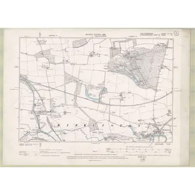 1895 Map of Linlithgowshire Sheet VI.NE, 1898 Print