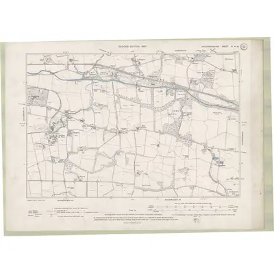 1895 Map of Linlithgowshire Sheet VI.NW, 1897 Print