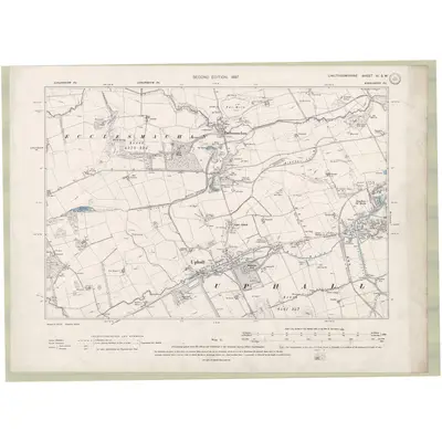 1895 Map of Linlithgowshire Sheet VI.SW, 1897 Print