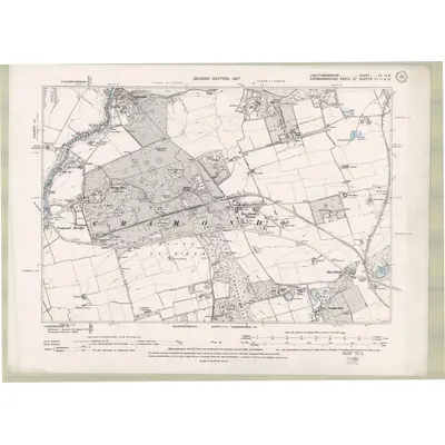1895 Map of Linlithgowshire Sheet VII.NE, 1897 Print