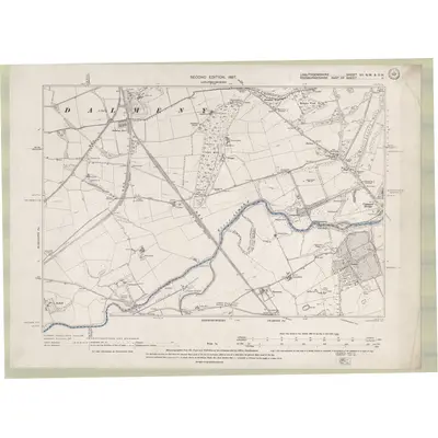 1895 Map of Linlithgowshire Sheet VII.NW & SW, 1897 Print