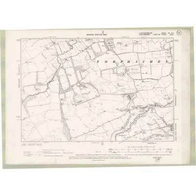 1895 Map of Linlithgowshire Sheet VIII.NE, 1898 Print