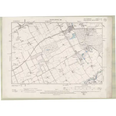 1895 Map of Linlithgowshire Sheet X.NW, 1897 Print