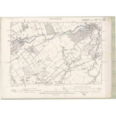 1895 Map of Linlithgowshire Sheet X.SW, 1898 Print