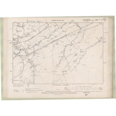1895 Map of Linlithgowshire Sheet XII.SW, 1898 Print