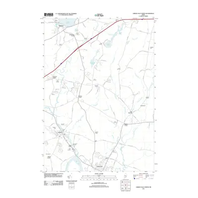2011 Map of Lisbon Falls North, 2011 Print