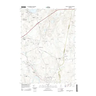 2014 Map of Lisbon Falls North, 2014 Print