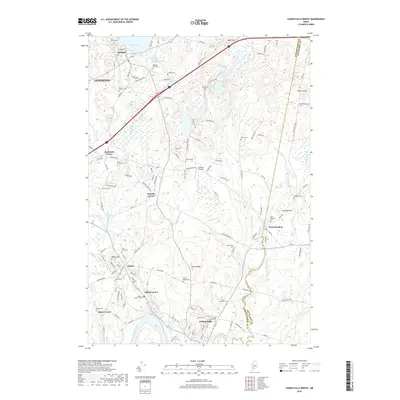 2018 Map of Lisbon Falls North, 2018 Print