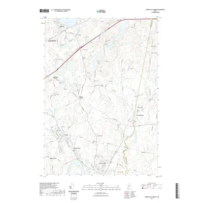 2021 Map of Lisbon Falls North, 2021 Print