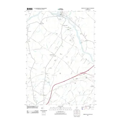 2011 Map of Lisbon Falls South, 2011 Print