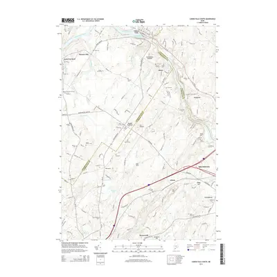 2014 Map of Lisbon Falls South, 2014 Print